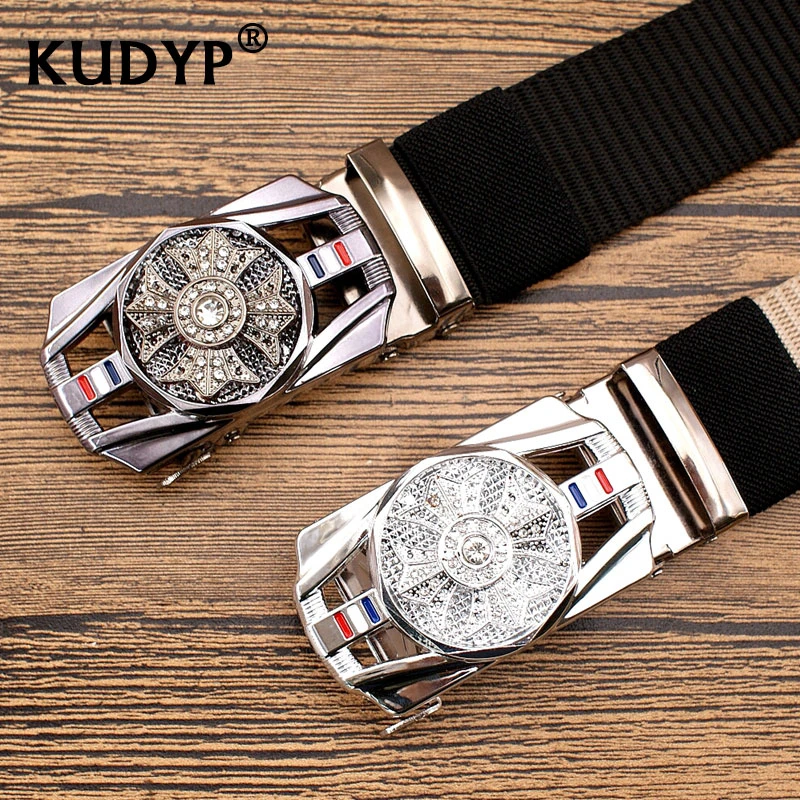 男士时尚休闲平滑扣尼龙腰带韩版简约潮流学生年轻人加长帆布皮带