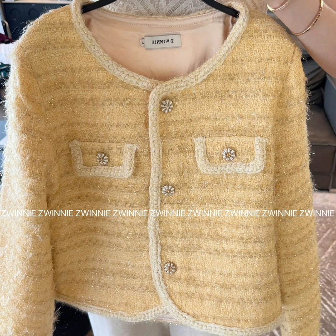 Zwinnie/詹维尼【鹅色小香风】设计感轻奢重工外套 GRE202433