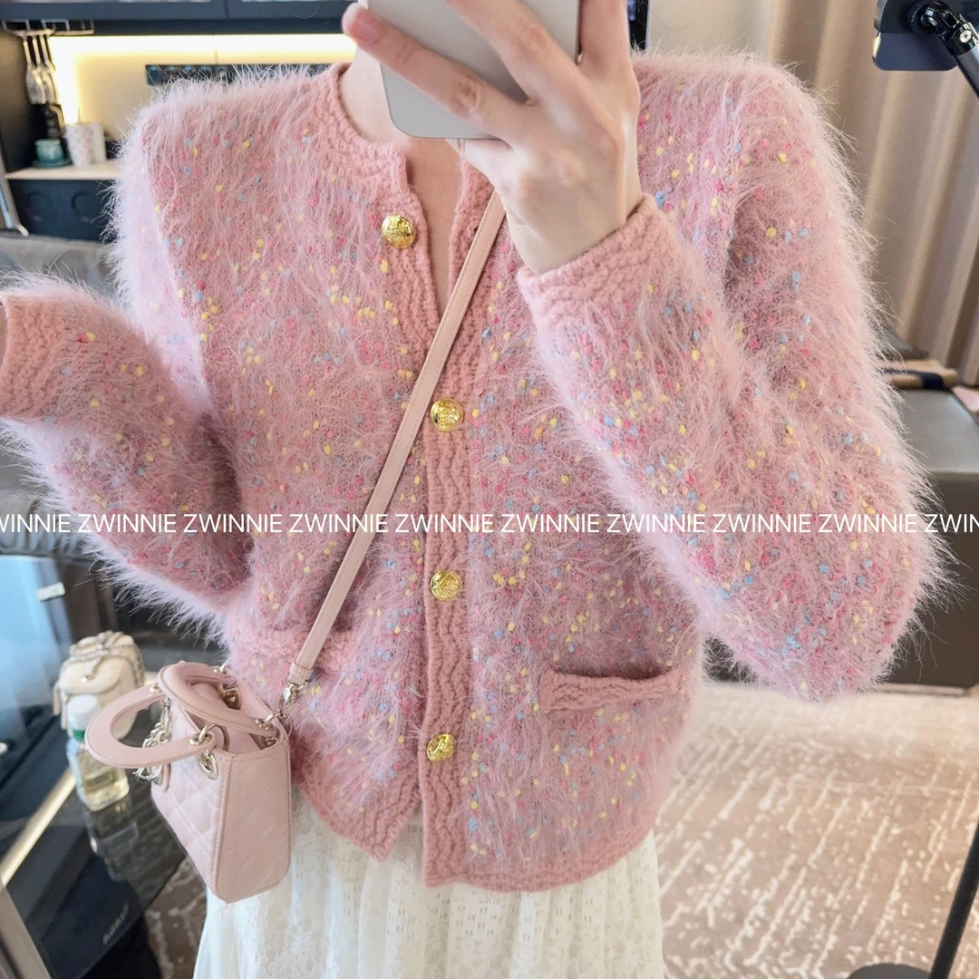 Zwinnie/詹维尼【粉色毛衣】设计感气质款秋冬毛衣 WMZ202401