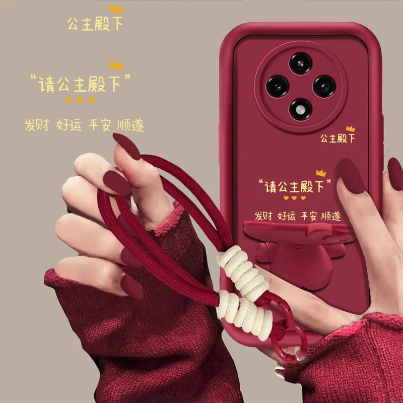 适用oppoA3pro手机壳公主殿下卡通猫咪支架创意全包防摔网红女款