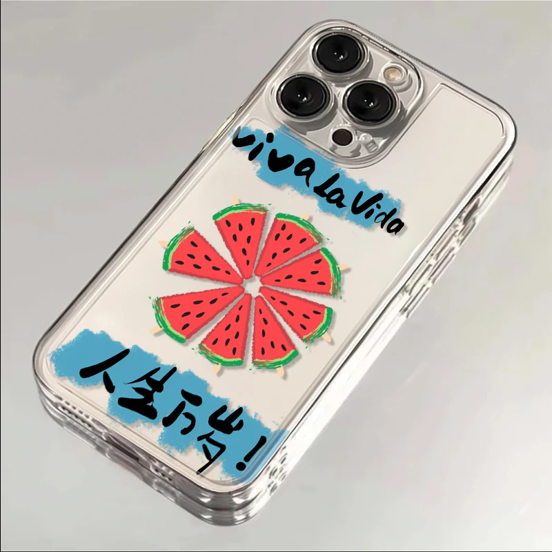 闪亮西瓜苹果oppo小米华为iPhone15手机壳14promax太空13人生万岁