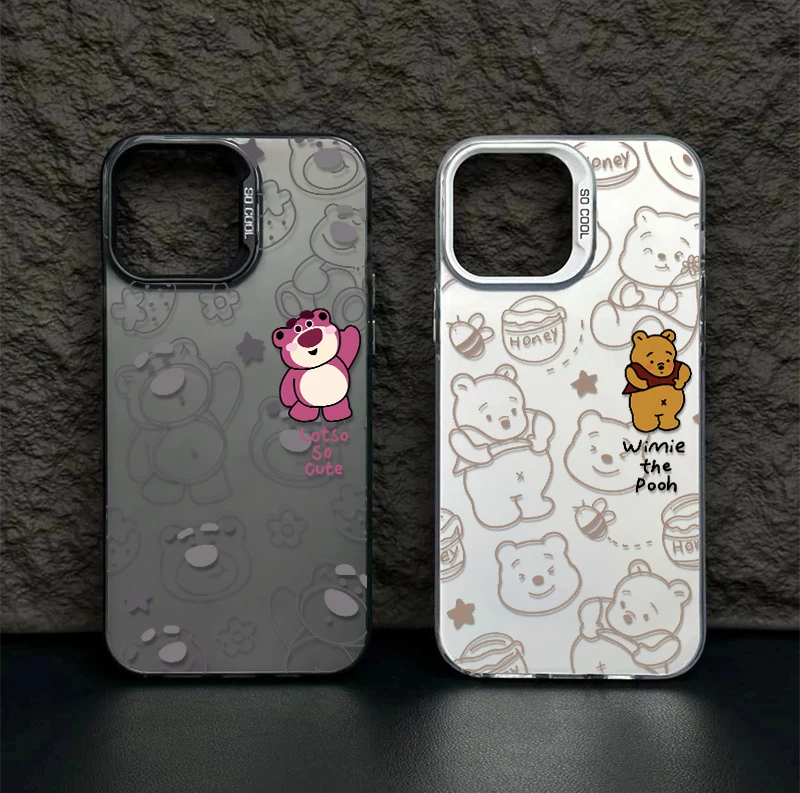 可爱草莓熊苹果15/14Pro情侣iPhone13promax女生12全包11防摔xs