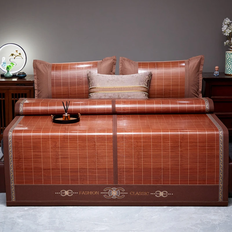 【轻奢】凉席竹席草席子夏天双面2024新款折叠婴儿可用夏季冰丝凉席