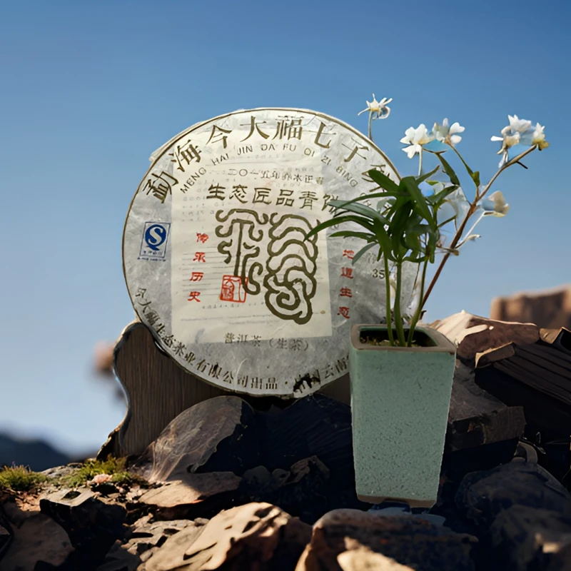 【安源茶行】2015年生态匠品青饼 云南普洱  茶 七子饼茶 普洱生茶