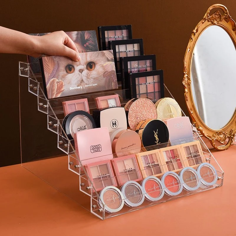 美妆置物-分格透明大容量桌面收纳盒亚克力盒子整理盒格子收纳格