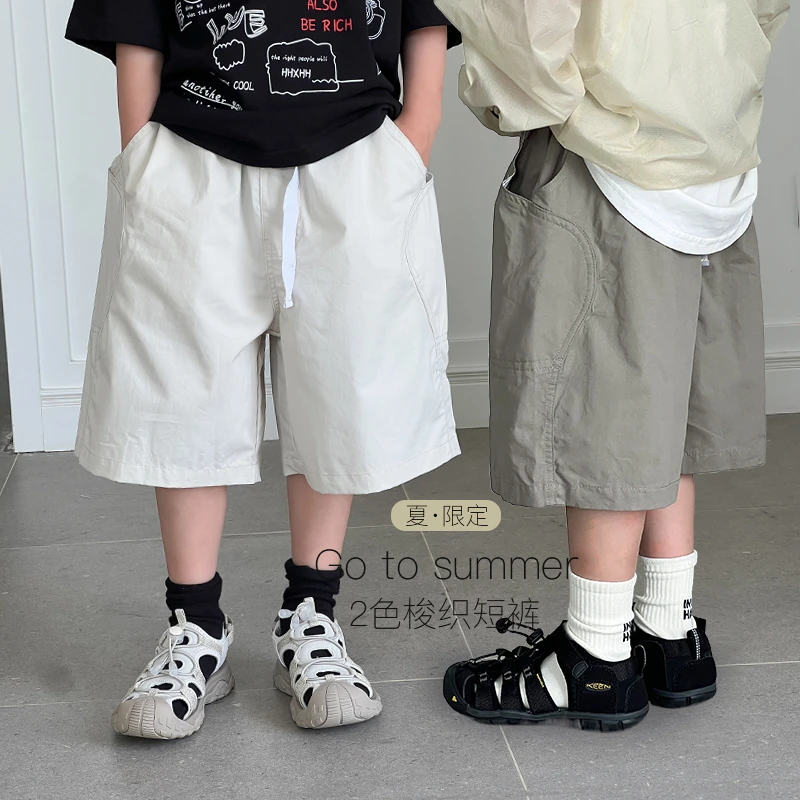 【2024现货夏装】儿童弧线分割中裤男童短裤 ivan家童装 伍 DZ4214