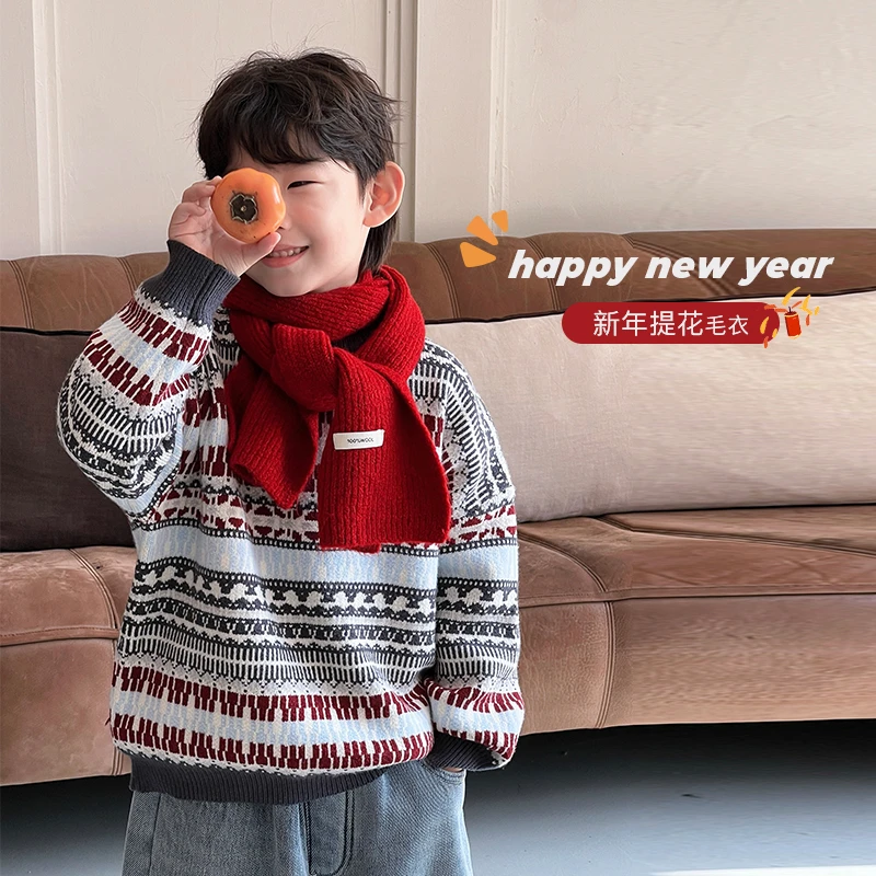 冬装新品现货 ivan家童2024装男童女童中大童毛衣针织衫 昕dz4478