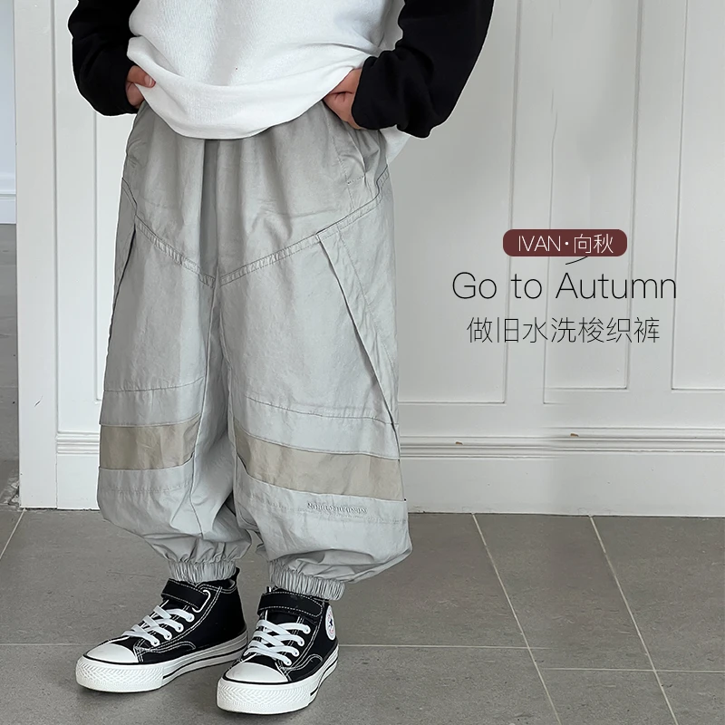 【2024现货秋装】男童日系吊染工装长裤 ivan家童装 伍 DZ4303