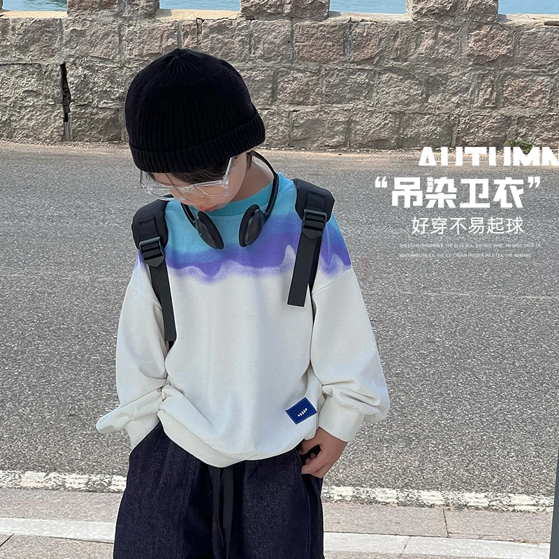 【秋装浮力-现货】儿童吊染渐变卫衣 伍 ivan家童装 DZ3798