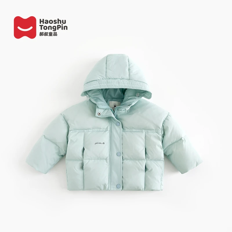 郝叔童品【现货】HU3414女童羽绒服小女孩冬季韩版保暖百搭连帽外套