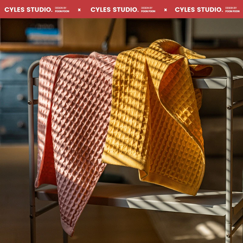 Dedon.home华夫格毛巾纯棉男女洗澡裹巾纱布儿童吸水不掉毛情侣款