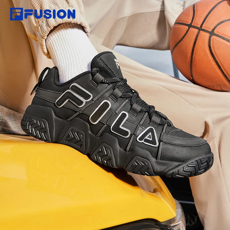 【面包鞋】FILA FUSION软底增高防滑反光设计篮球鞋男T12WM443215F