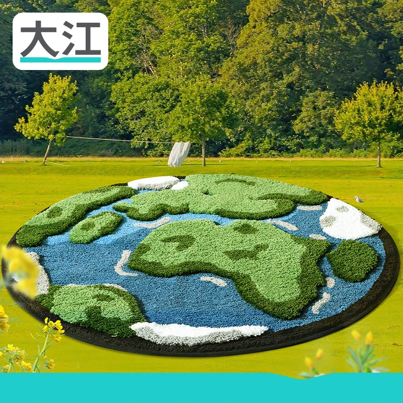 大江客厅地毯垫游戏房地垫高能感脚垫防滑垫床边毯圆观赛搭子地垫