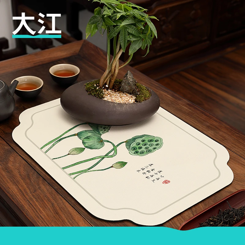 大江台面沥水花瓶垫橱柜干燥垫吸水速干防滑垫隔热垫餐桌垫雅丹风