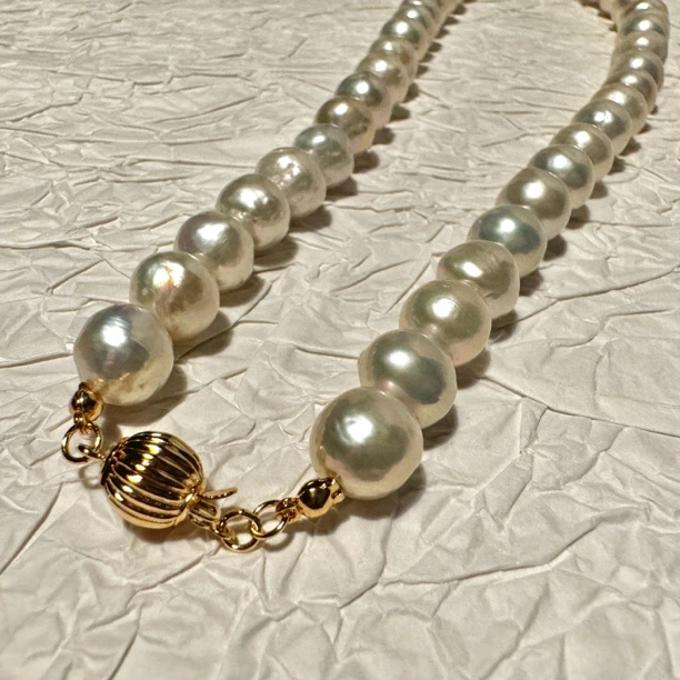 非金属仿珍珠项链 原创设计特定极光圆巴10m项链