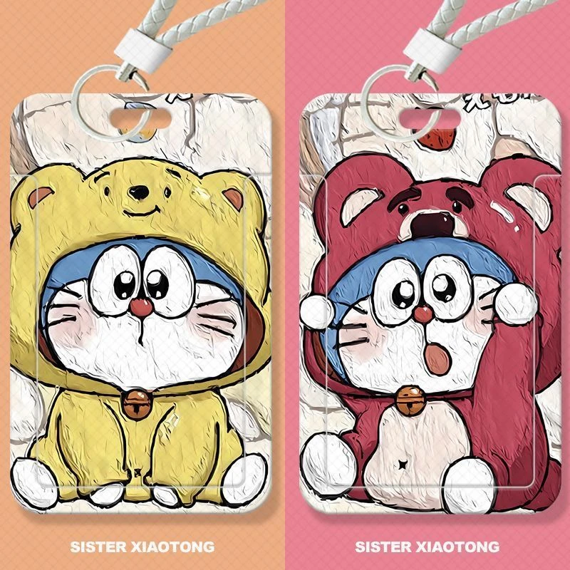 日系可爱卡通学生滑盖卡套饭卡公交卡身份证件保护套门禁卡校园