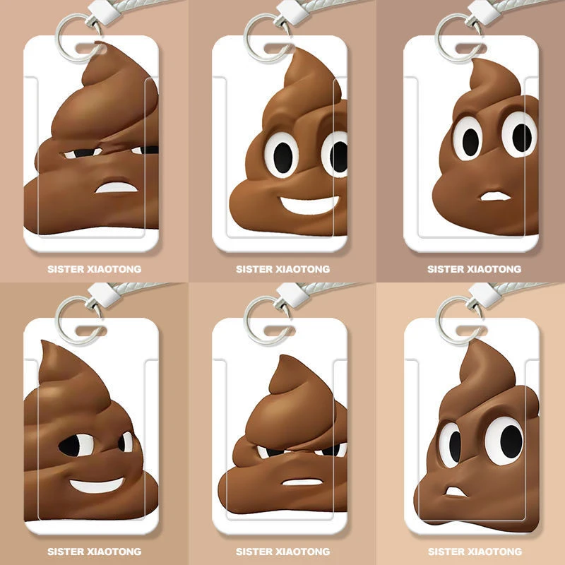 粑粑搞怪滑盖卡套饭卡公交卡身份证件保护套门禁卡校园卡情侣男女