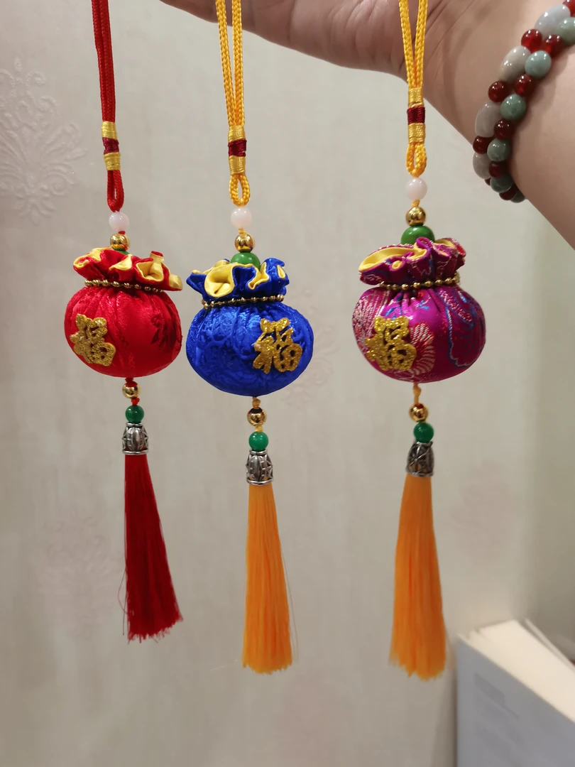 布艺纯手工寓意好物金福当头财运亨通挂件