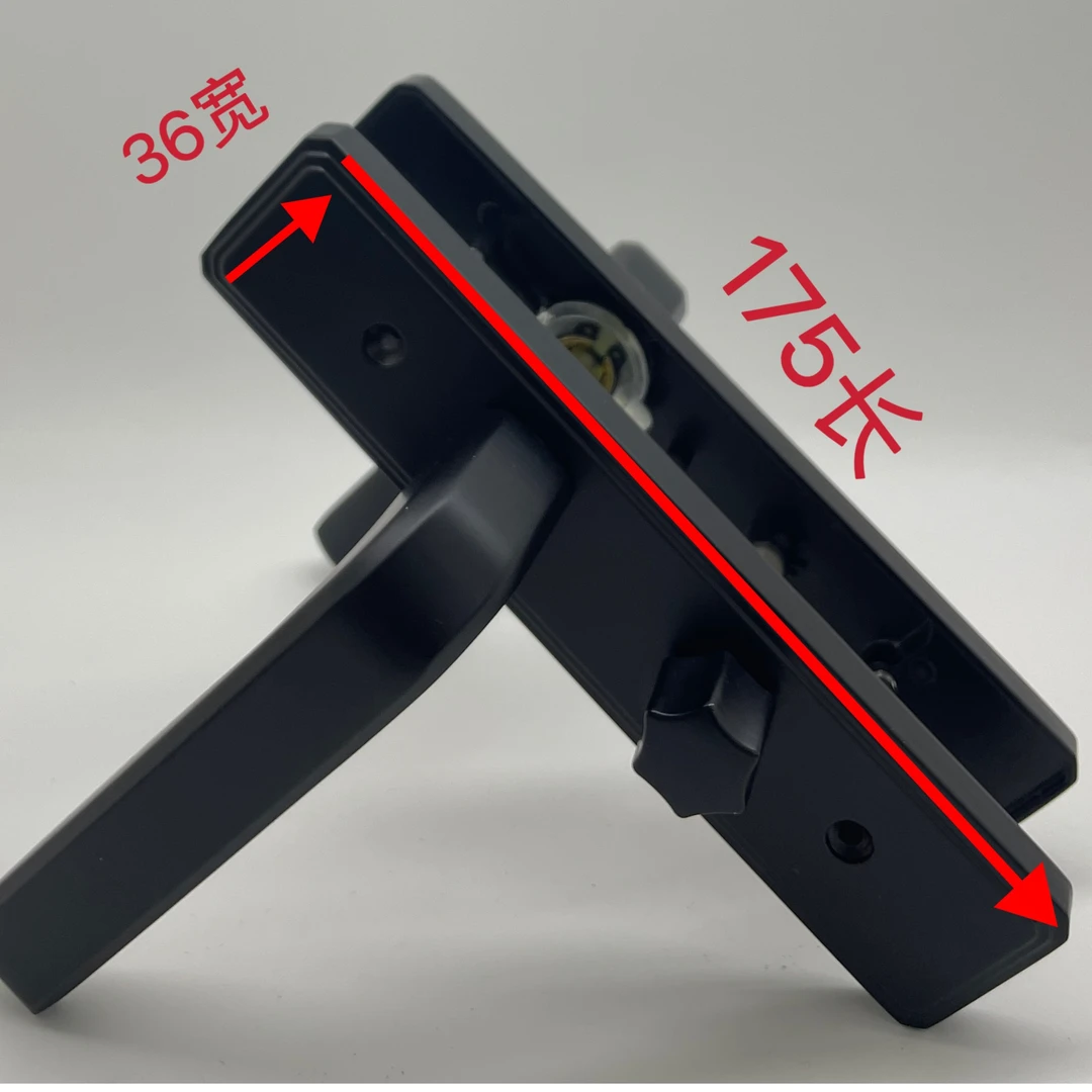 （拍1发5）实心铝卫生间门锁平开门室内锁玻璃门锁宽料门锁铝合金锁