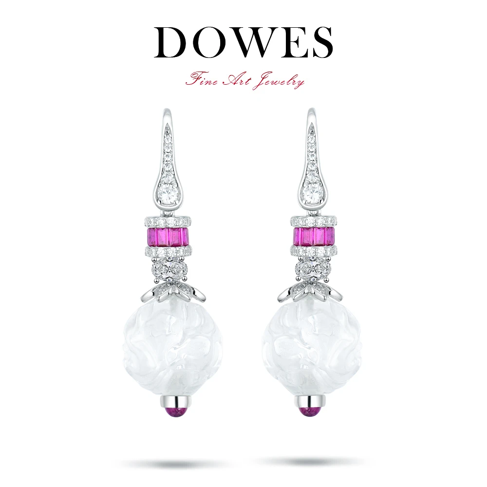 925银合成锆石耳饰 白色简约款耳钉小众耳环