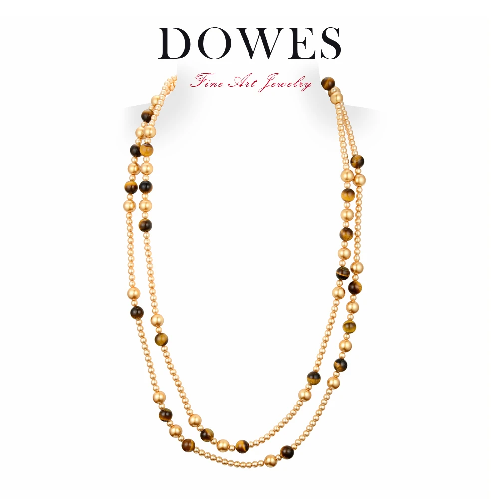 DOWES 链子925银合成锆石 雅丹风项链