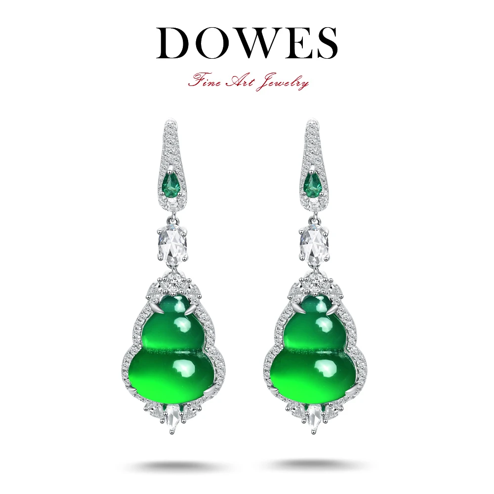 DOWES  幂幂春晚绿色葫芦耳饰