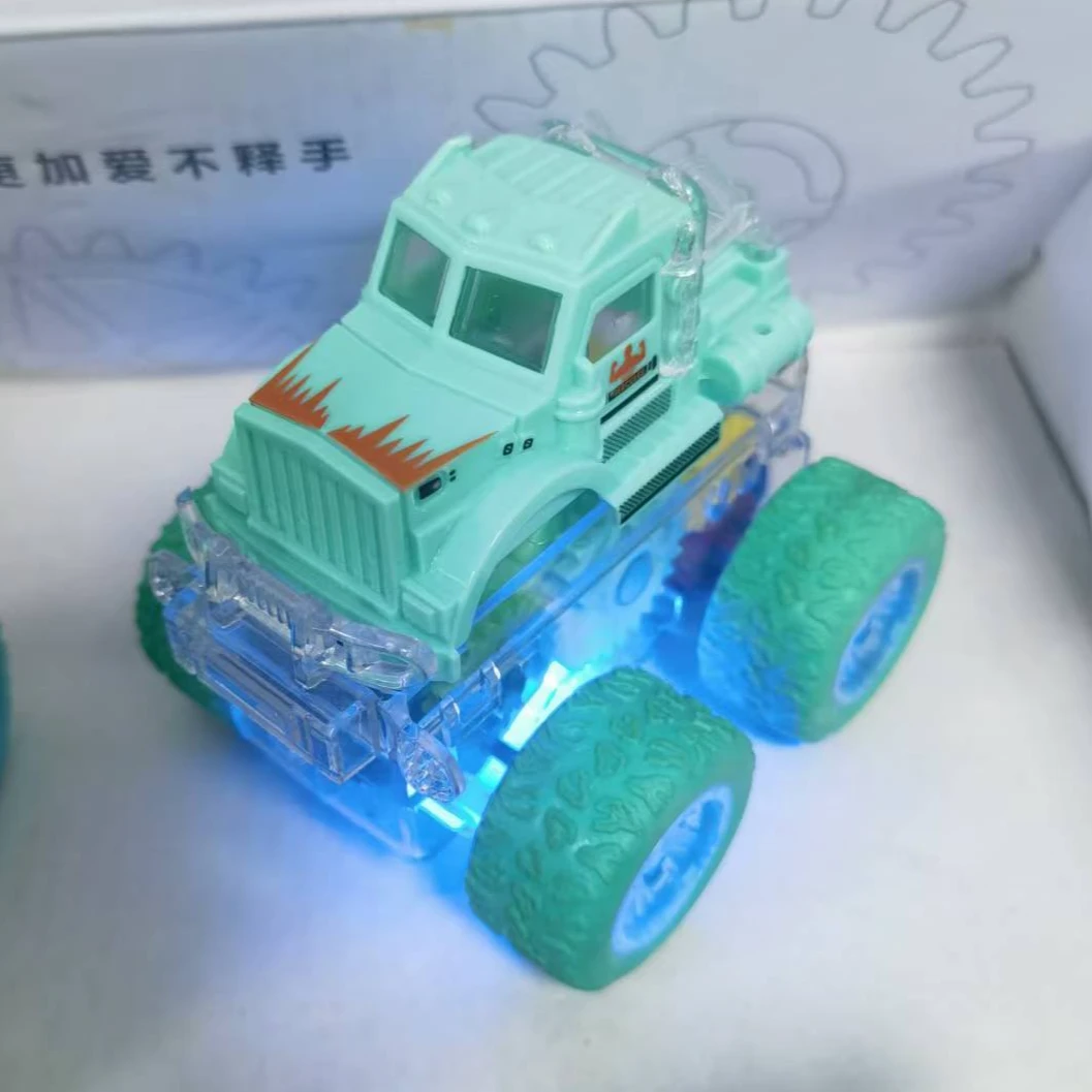 玩具炫彩齿轮四驱车随机发一款  小车玩具