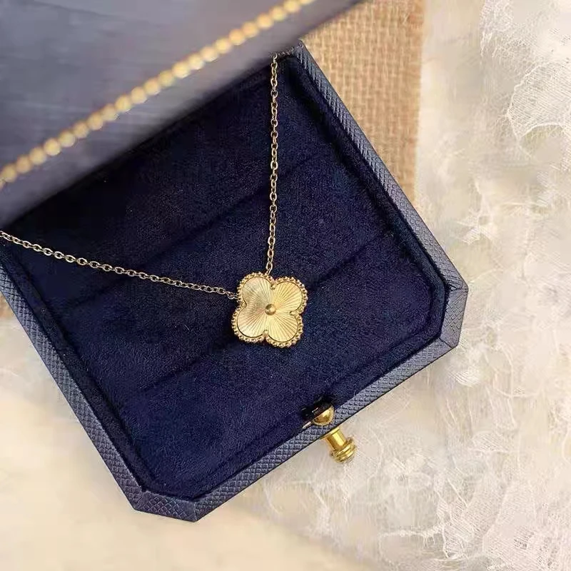 钛钢项链 鑫润X 经典气质轻奢百搭四叶花项链