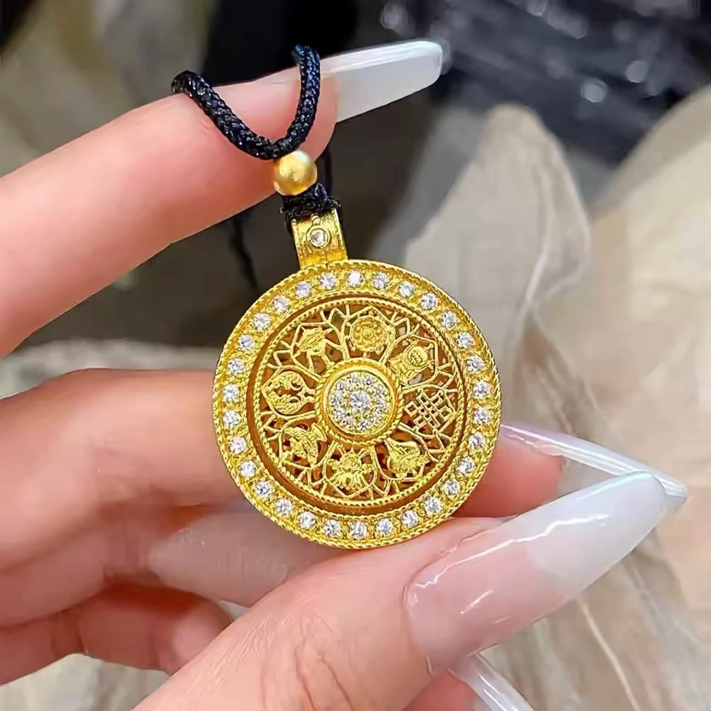 仿真黄金八宝罗盘毛衣链