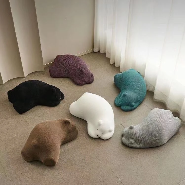 趴趴熊沙发北欧休闲客厅卧室动物座椅设计师款单人沙发椅懒人沙发