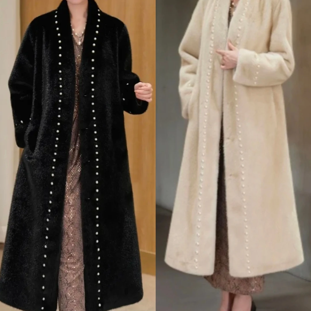 长款外套时尚外套海宁皮毛一体高级感正品秋冬气质女士洋气冬季