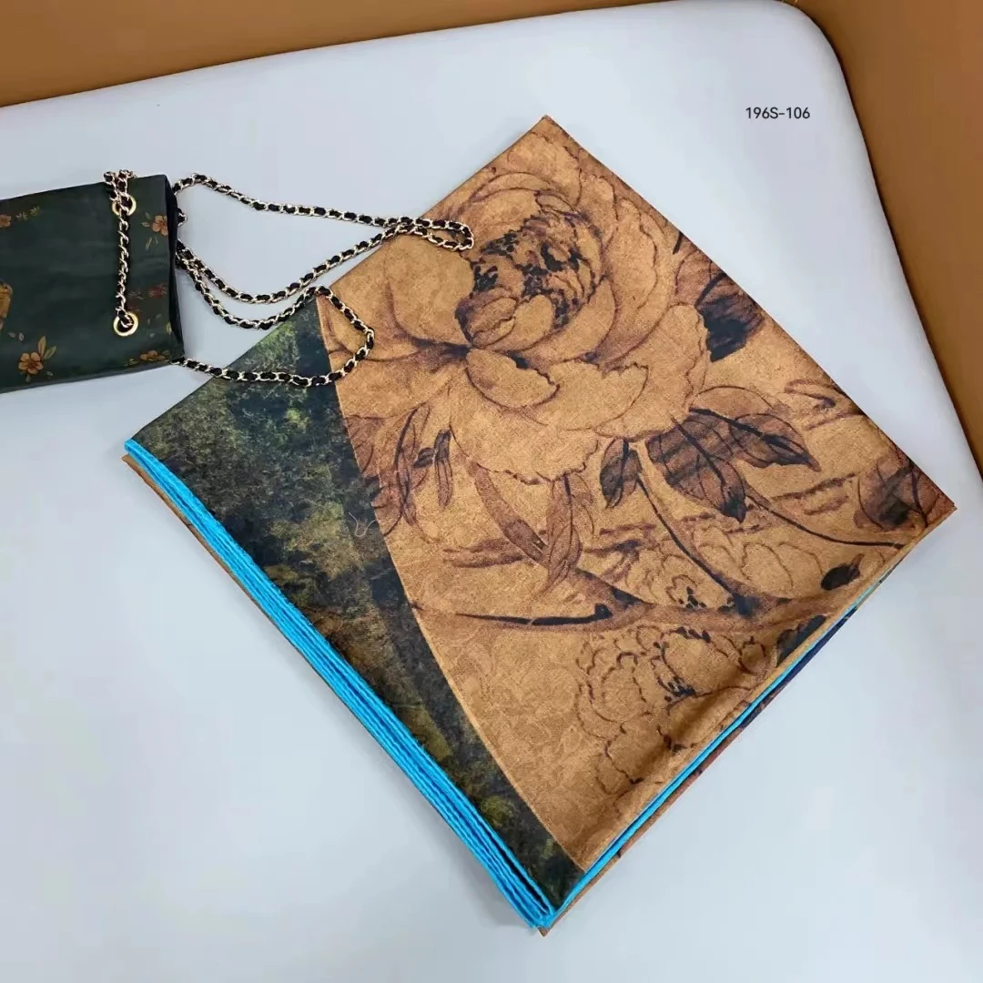 【孤品4福利】140*140重磅香云花箩丝巾