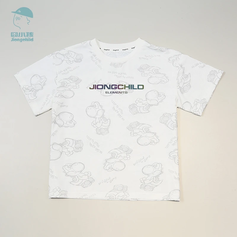 新款夏季男大童T恤时尚休闲透气宝宝印花T恤DBT43367