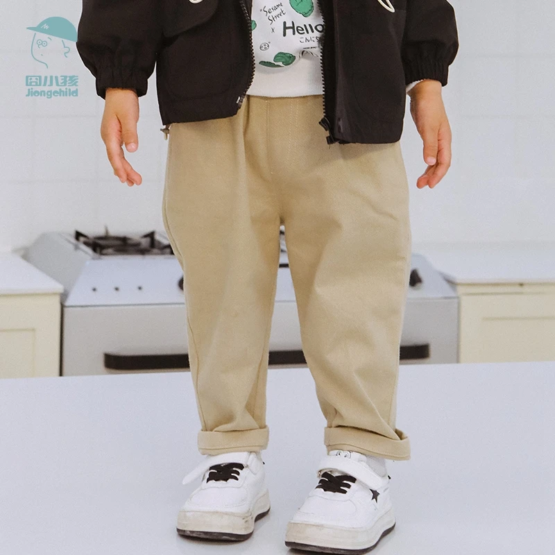 品牌男童休闲裤春秋针织裤子中小童新款男孩长裤潮XBK35421