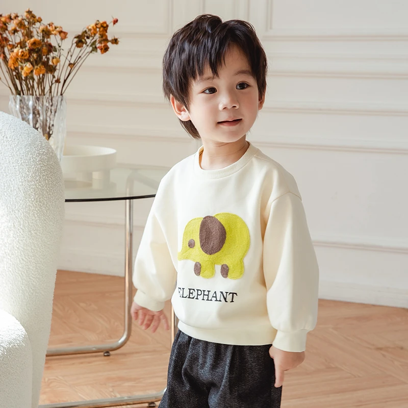 品牌男童卫衣秋装新款儿童上衣内搭中小童男孩童装XBE45815