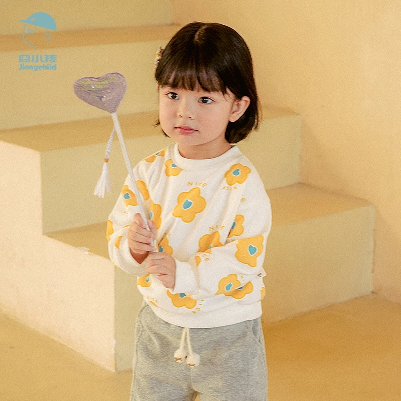 品牌女童卫衣新款洋气小童女孩宝宝上衣儿童装秋装XGE35769