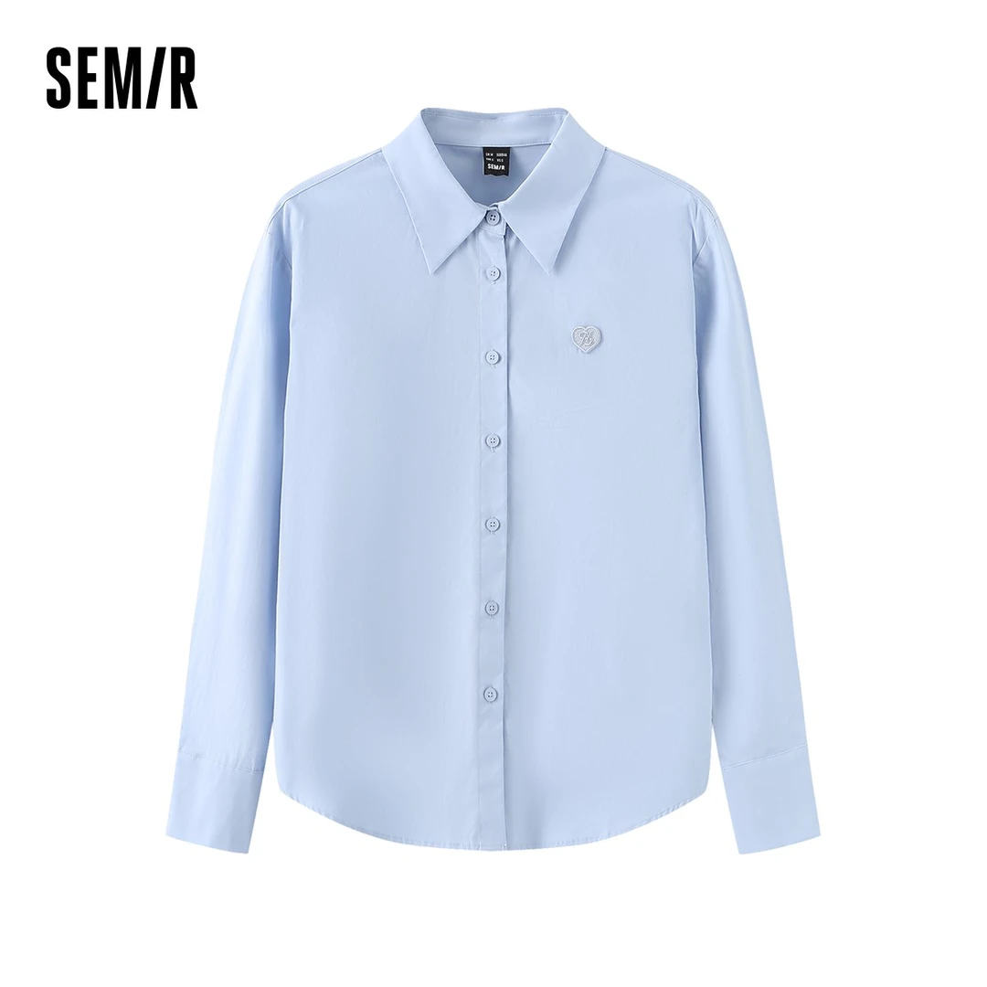 Semir/森马森马2023春季女装经典时尚百搭长袖衬衫101123105027