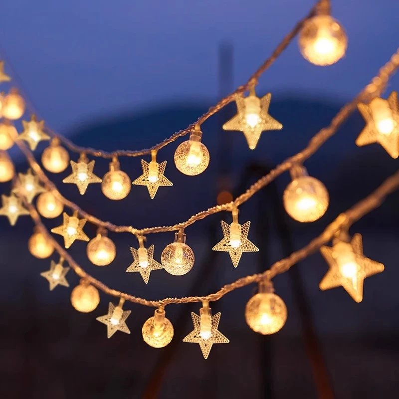 LED露营户外星星灯彩灯带摆摊礼物生日布置房间卧室氛围灯装饰灯