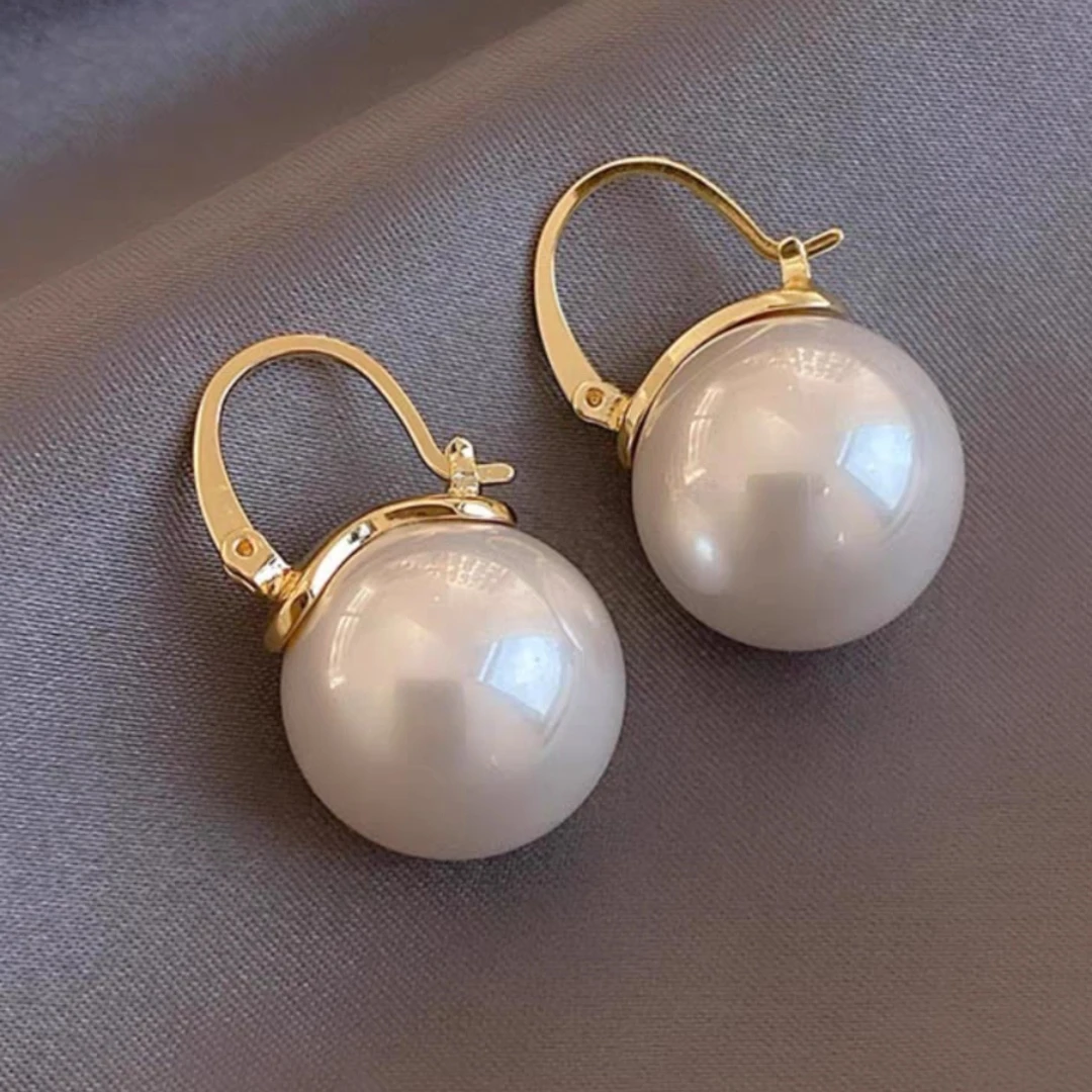 铜合金仿珍珠耳饰 2165简约大气珠珠耳钉