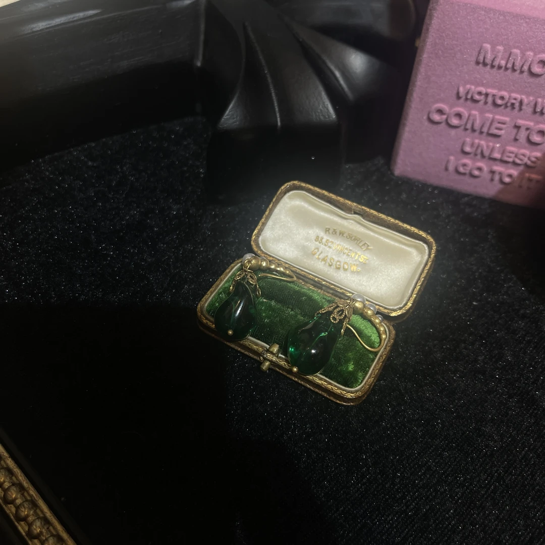 铜合金合成锆石耳饰 中古款耳环轻奢气质饰品KK-3019