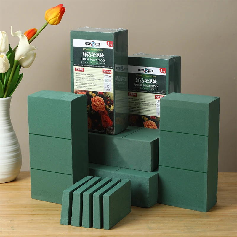 河马宝莉鲜花泥插花花泥块吸水海绵干花泥花束底座锁水花泥块批发