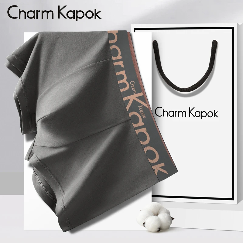 Charm Kapok男士内裤春夏新款100%全棉裆纯棉质感平角裤高端礼盒