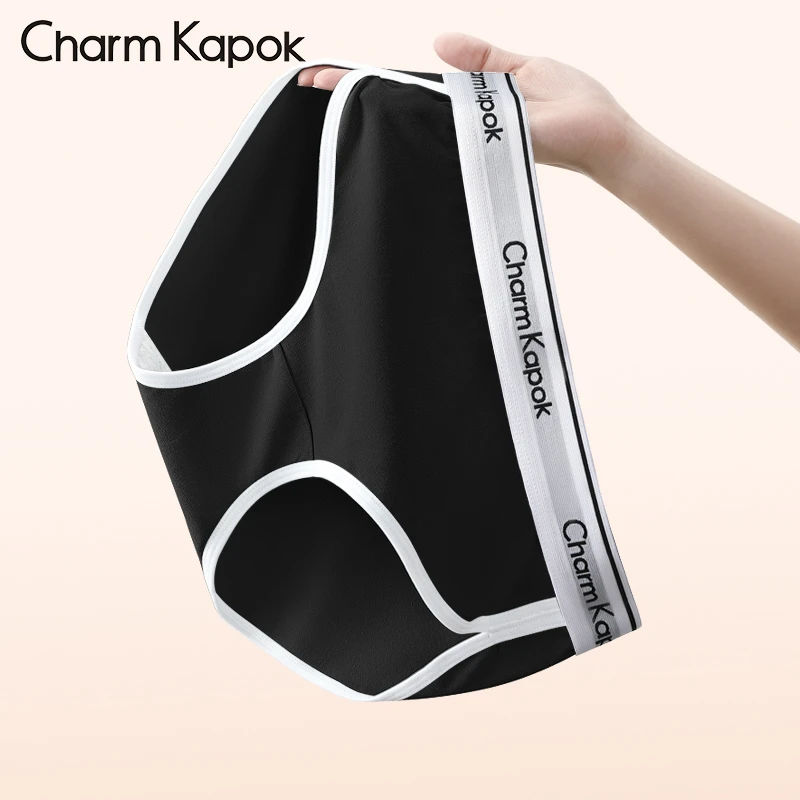 【已下架】女士内裤抗菌100%全棉裆纯棉质感中腰运动短裤黑色少女