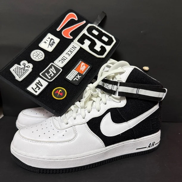 全新/44码Nike 空军一号 拆卸魔术贴 高帮复古板鞋 假一赔四