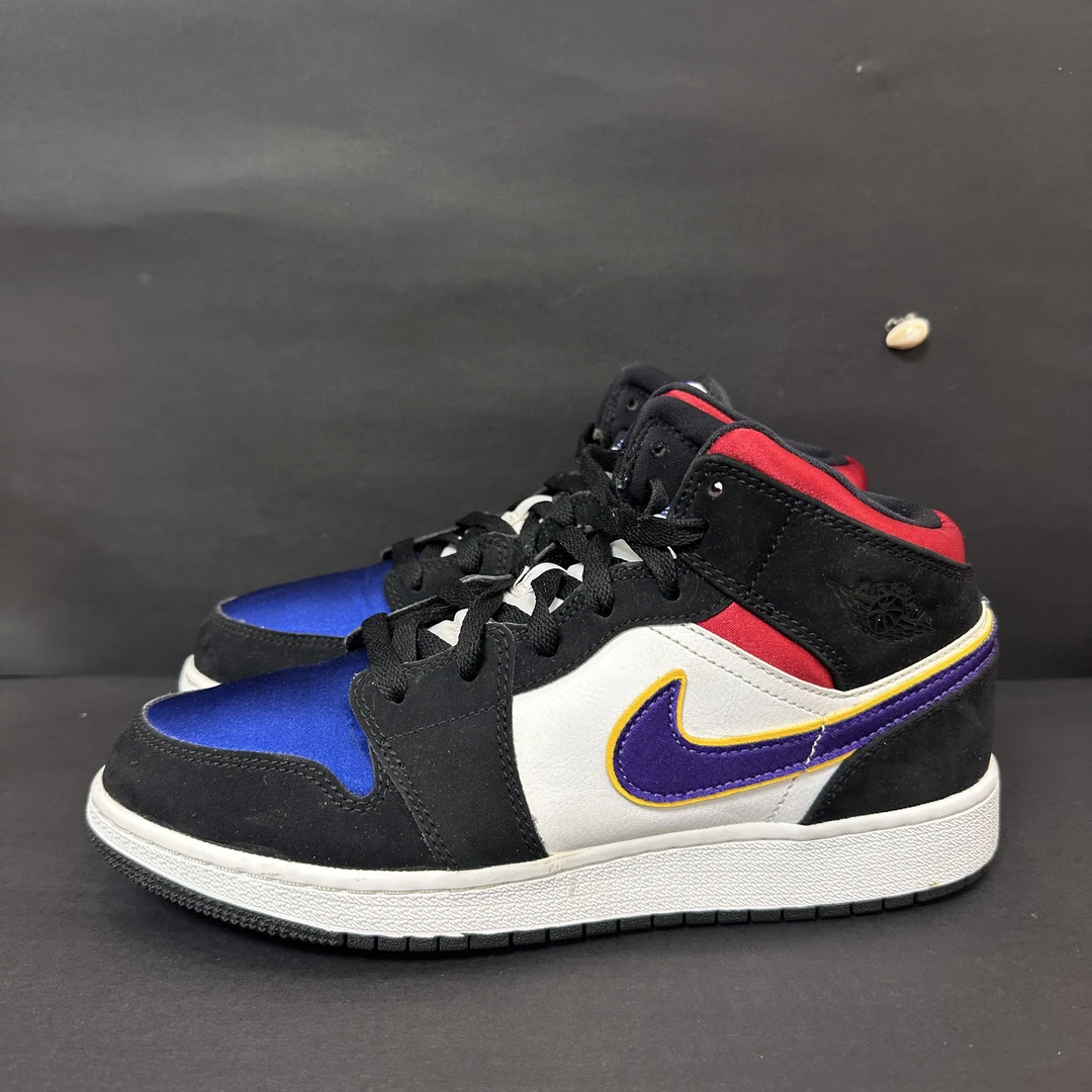 二手/39码Nike aj1 湖人红蓝中帮复古篮球鞋板鞋公价1919假一赔四