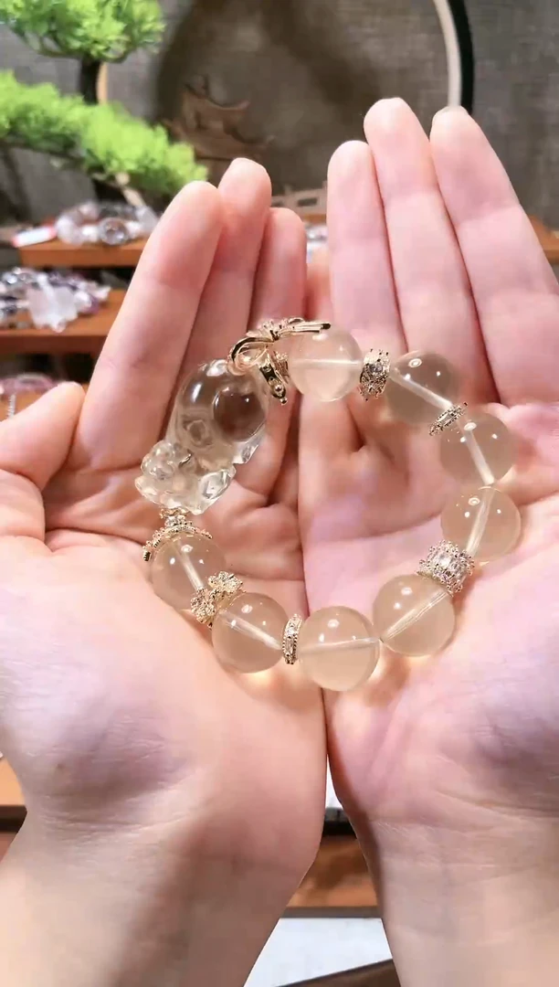 【闪购商品】水晶手链合金黄水晶手串