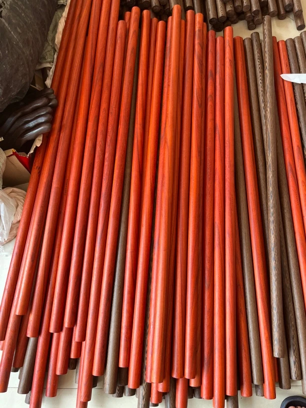 红木工艺品直播一物一拍 武术棍防身棍太极杖价格多少拍多少号