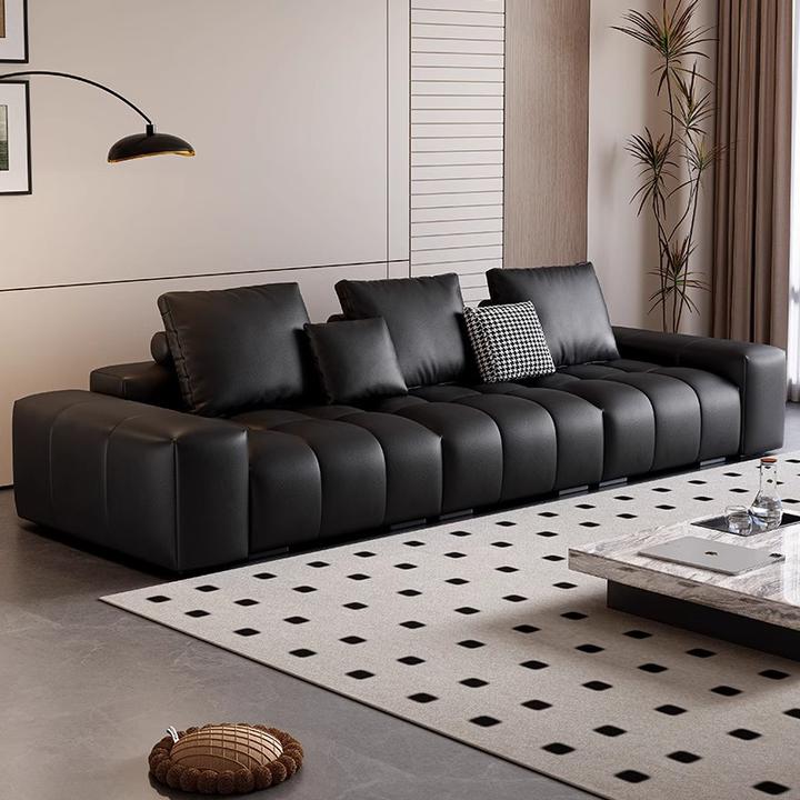 美奢雅像素沙发客厅头层牛皮沙发意式极简轻奢风沙发现代简约