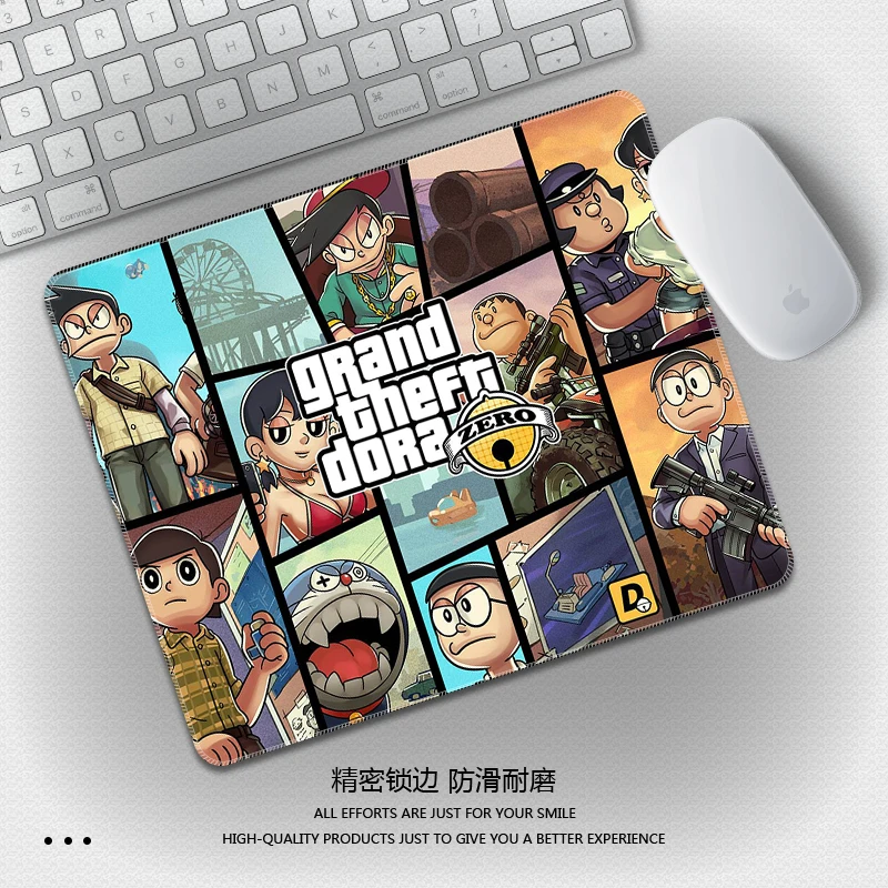 恶搞哆啦A梦鼠标垫GTA5游戏周边电脑键盘定制男电竞办公家用创意