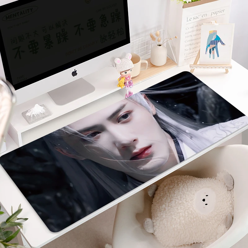 檀健次pu皮革鼠标垫邓为周边涂山璟相柳超大防水防滑办公键盘桌垫